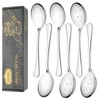 Keyoxy 6 Piece Stainless Steel Serving Spoon Set - 3
