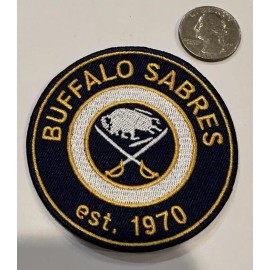 BUFFALO SABRES Vintage Style Embroidered Iron On Patch 3”x 3"  BEAUTIFUL!