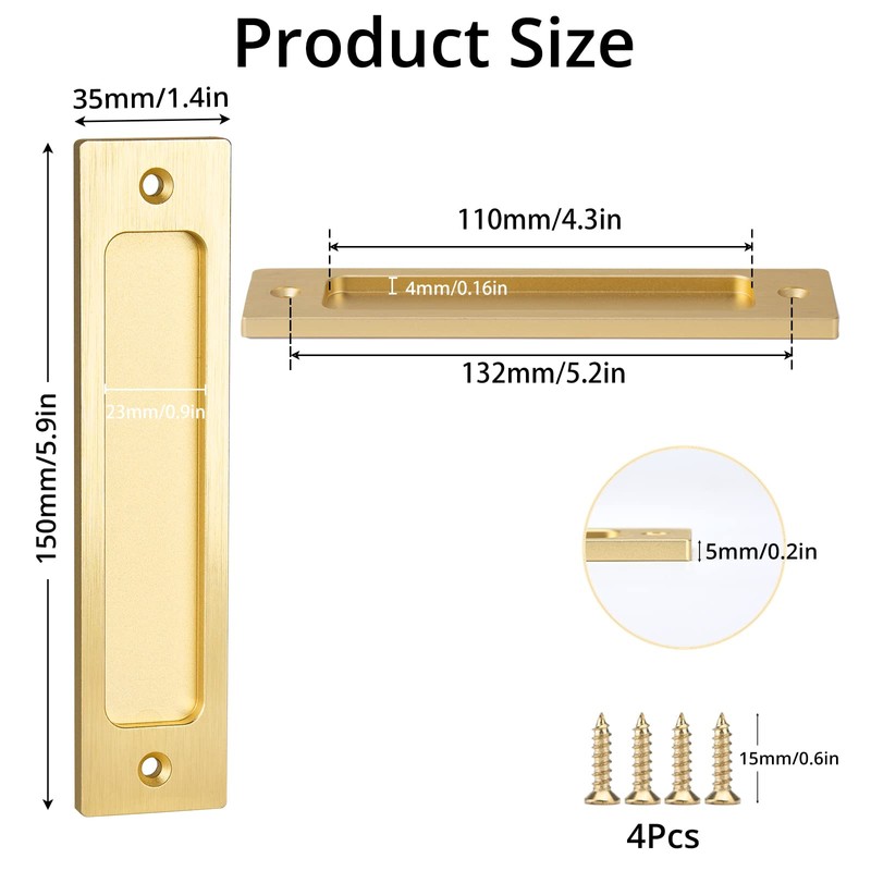 OFOEKV Sliding Barn Door Closet Handles Pulls - 2pcs Finger