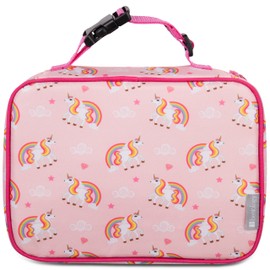 Bentology Lunch Box for Girls - Kids Insulated, Durable Lunchbox Tote Bag Fits Bento Boxes, Containers and Bottles, Back to School Sleeve Keeps Food Hotter or Colder Longer - Unicorn, Horse