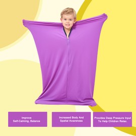 Sensory Body Sock for Kids,Full-Body Wrap Sensory Sox Body Socks to Relieve Stress with Autism, Anxiety,Sensory Integration (Medium 47''×27')