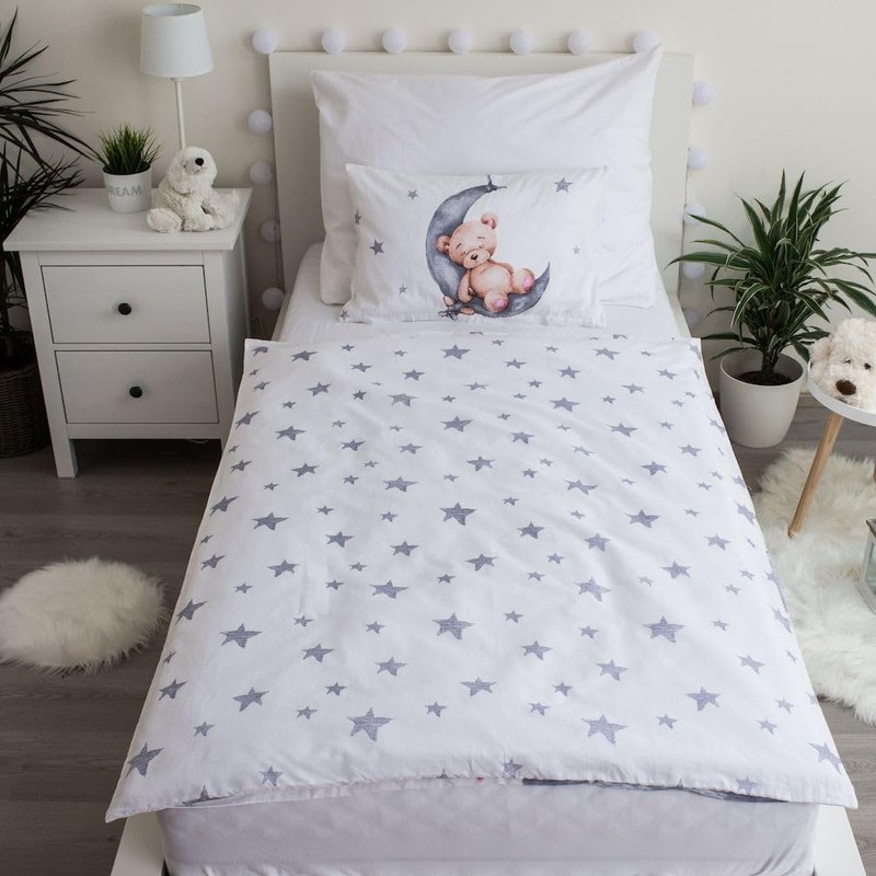 APTEX Baby Bed Linen with Teddy in the Moon 100