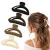 4 Pcs Hollowed Out Curved Shark Hair Clips, Non-Slip With