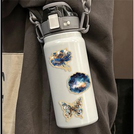 50pcs Vintage Astronomy Stickers, Celestial Sticker for Kids Teens Laptop Stickers Planet Space Party Favors, Party Decoration, Retro Galaxy Moon Stickers for DIY Scrapbook Journal (Astronomy)