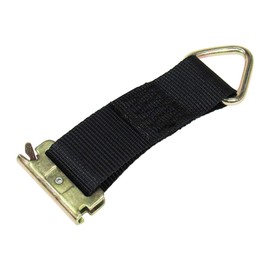 Pit Posse 11012 E-Track Strap D Ring Anchor Tie Down with Spring Adapter for Securing Cargo in Pickup Trucks, Enclosed Utility Race Trailers, RV, SUV - 5,000 Lbs. Capacity - for Motorcycle ATV Kayak