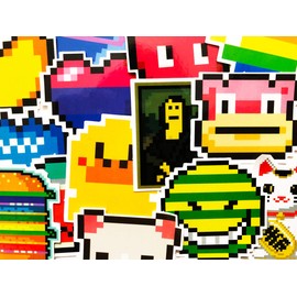 12 Random Retro Gaming Pixel Arcade Videogame Stickers