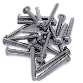 M3 (3mm x 22mm) Flanged Hex Socket Button Machine Screw (Bolt) - Stainless Steel (A2) (Pack of 20)
