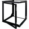6U Open Wall Mount Frame Rack with Hinge - Adjustable