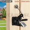 Self Locking Gate Latch with Spring Cable Pull, Heavy Duty