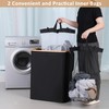 iEGrow 150L Laundry Basket with Lid,Large Laundry Hamper with Bamboo