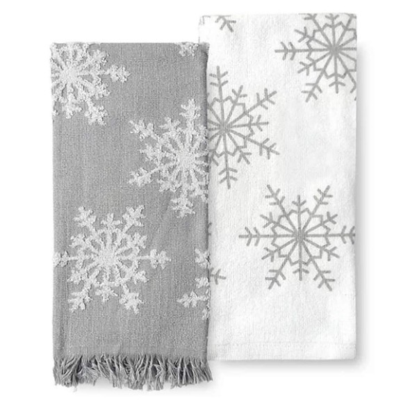 St. Nicholas Square Cozy Snowflake Kitchen Towel Set, 2-Pack