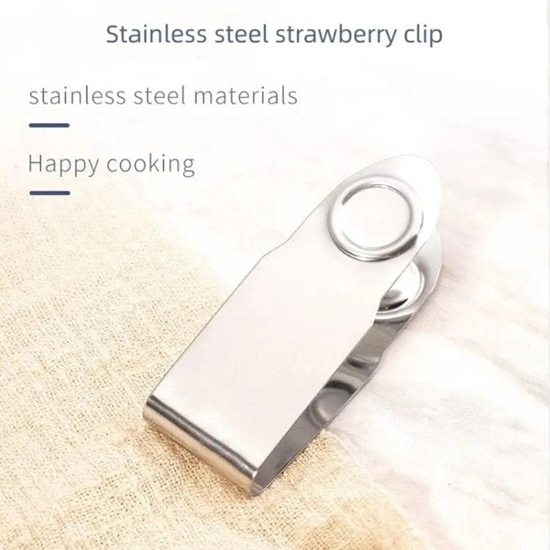 2Pcs Stainless Steel Strawberry Huller Stem Remover Kitchen Accessories,Potatoes Pineapples