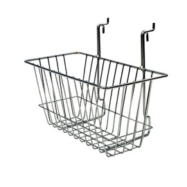 Heavy Duty Grid Mesh Retail Shop Display 12" x 6" x 6" NARROW BASKET