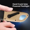 Hand Crank Solar Powered Flashlight Emergency Rechargeable LED Flashlight Self