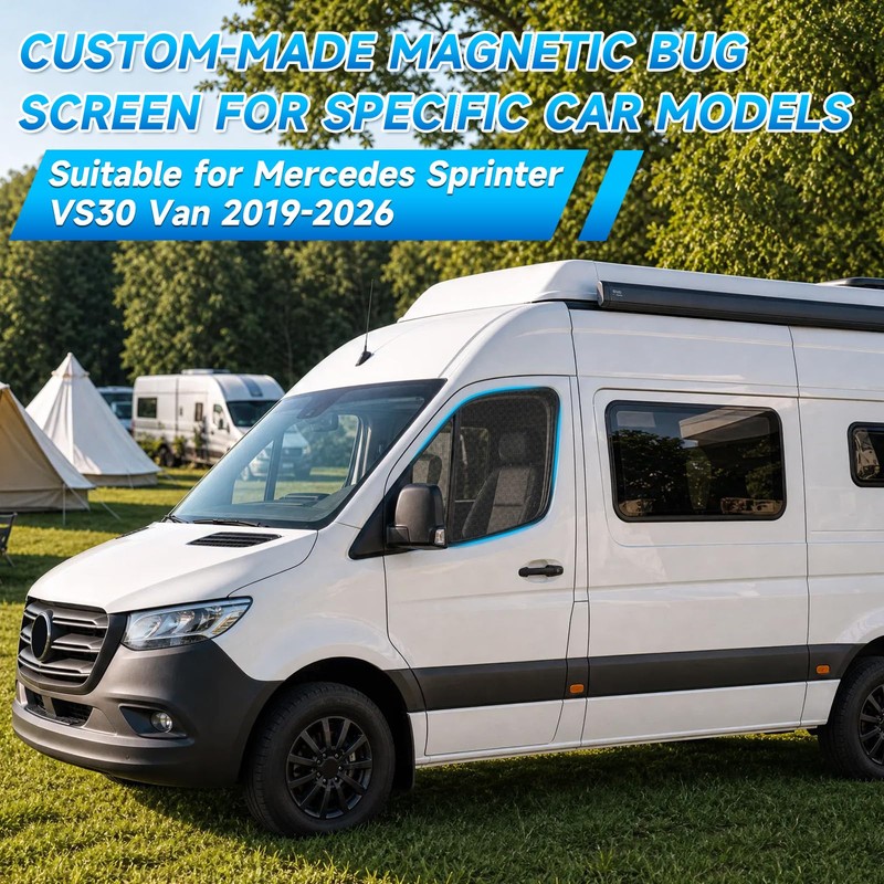 Federedevo Indoor Magnetic Window Bug Screen Compatible with Mercedes Sprinter