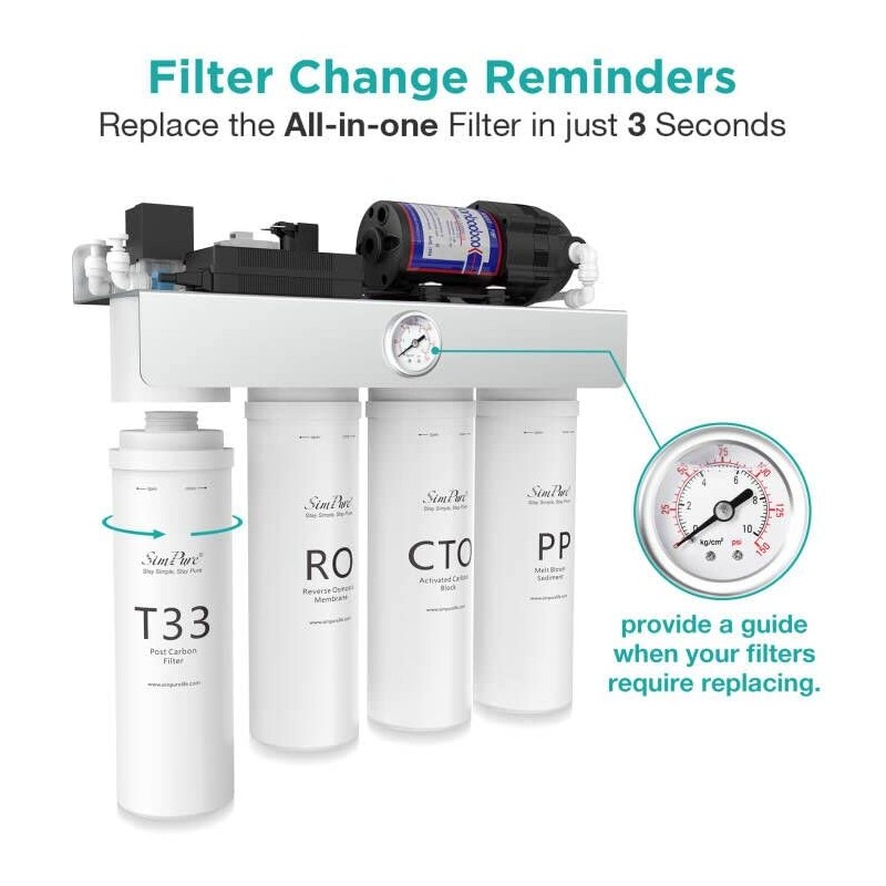 SimPure T1 Series CTO Filter Replacement Cartridge for Model T1-100,