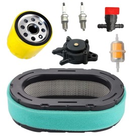 32 083 09-S Air Filter Fits for Kohler 7000 Series 24 393 04-S 24 393 16-S Fuel Pump and 12 050 01-S Oil Filter Fits for Kohler KT610 KT715 KT725 KT735 KT740 KT745 19HP-26HP 14.2/14.9/16.4KW Engines