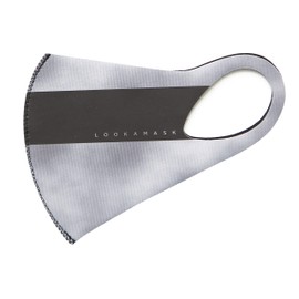 LOOKA | Protective Fashion Air Mask | Washable and Reusable | Comfortable | BLACK 35 TIE DYE GRAY (Large)