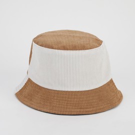 Quanhaigou Corduroy Bucket Hats Unisex Reversible Travel Daily Cap for Men Women Teens Camel Beige