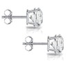 Moissanite Stud Earrings • 14K Gold Solid • Round Cut