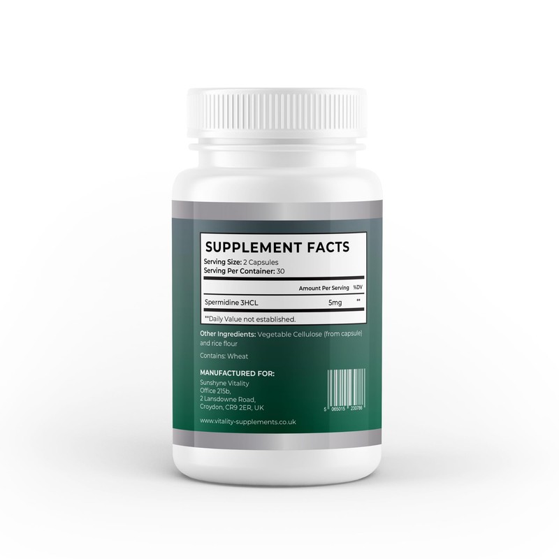 High Potency Spermidine Wheat Germ Extract Capsules - 10mg from