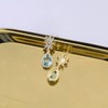 Cubic Zirconia Bridal Earrings - Elegant Sterling Silver Teal Blue