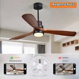 Asixxsix 5.3" LED Ceiling Light Retrofit Kit Replacement Panel Ceiling Fan 15W 3000K 4200K 6500K 3 Color LED Ceiling Fan Light