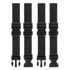 JaunniQir 2-Pack Adjustable Backpack Chest Strap – Quick-Release Sternum Belt with Slide D-Rings (Black)