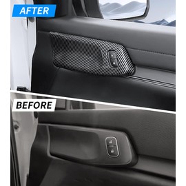 Inner Door Handle Cover Trim Fit for 2024 Ford Ranger XL XLT SuperCrew Model, Front Interior Door Switch Handle Protector Frame Decoration Sticker for Inner Accessories(for XL/XLT)