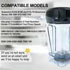 Blender Pitcher 64oz Low-Profile, Replacement Pitcher for 750 5200 7500