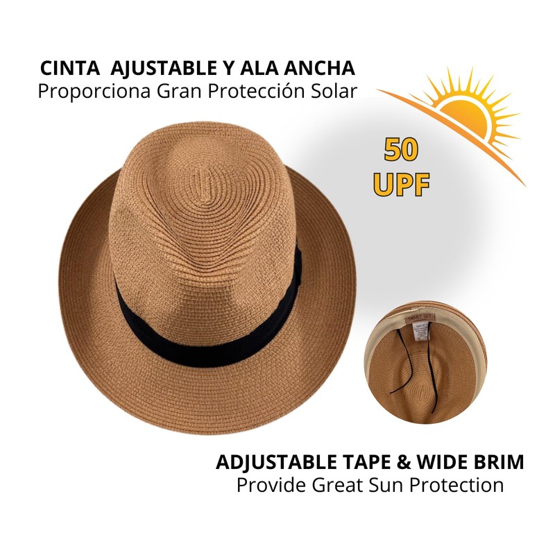 Panama Hat Unisex Summer Hat Beach Hat for Men Women