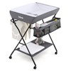 INFANS Baby Changing Table with Wheels, Portable Folding Diaper Station