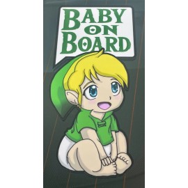 Avery Hi-Performance Legend of Zelda Link Sticker Baby on Board Bumpersticker Gloss Vinyl Decal