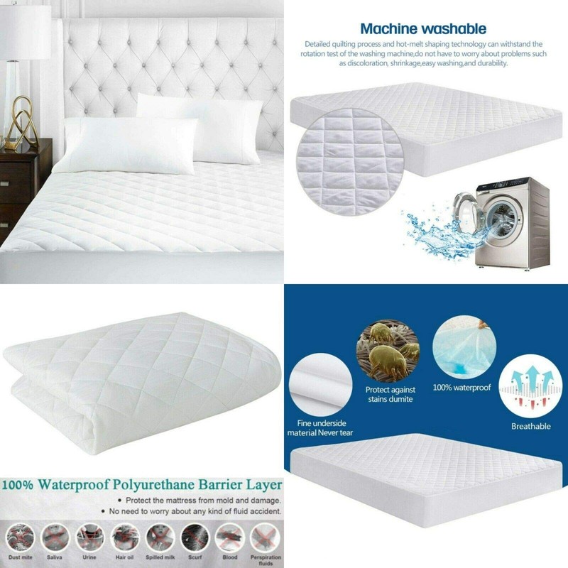 SeventhStitch Waterproof Quilted Mattress Protector Single