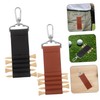 BESPORTBLE 2pcs Golf Ball Tee Holder Portable PU Leather Keychain