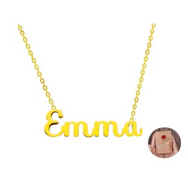 Only faith Personalisierte Namenskette für Frauen Edelstahl mit origineller Geschenkbox Anhänger Kette Schmuck personalisiert speziell für Freunde Freund Freund, standard, Edelstahl, Nicht zutreffend