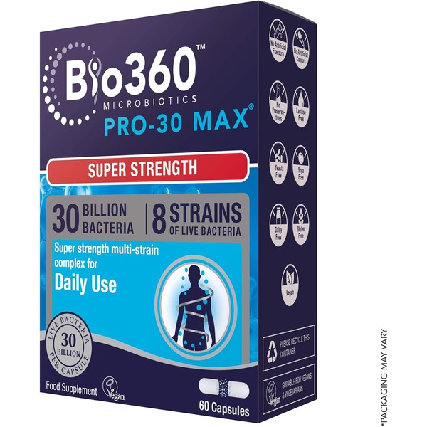 Natures Aid Bio360 Pro-30 Max – 30 Billion CFU Probiotic
