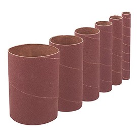 Silverline 275267 90 mm Bobbin Sleeve Set 6pce 90 mm 120 Grit, Brown