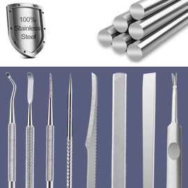 10PCS Ingrown Toenail Removal Kit, Surgical Stainless Steel Nail Tools for Manicure Professional Quality Ingrown Pedicure Tools Set with File and Lifters Manicure Care Solution