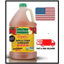 Whitehouse Organic, Raw Unfiltered, Apple Cider Vinegar with Mother, 128 fl. oz