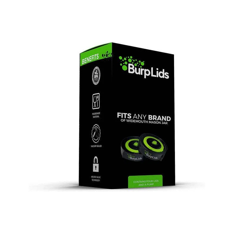 BurpLids® 4 Pack Curing Kit - Includes 4 Lids &