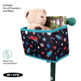 Micro Scooters | Folding Eco Flower Basket | Bike/Scooter Accessories For Kids | Large Front Basket | Waterproof | Space