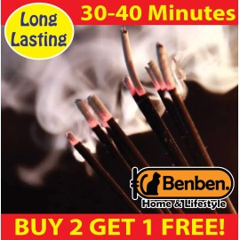 Benben Home & Lifestyle Asian Sandalwood Benben US Incense 100x11" Sticks ~ Vegan ~ High Fragrance Load