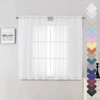 Lecloud Short Sheer Curtains 54 Inches Length 2 Panels, Light