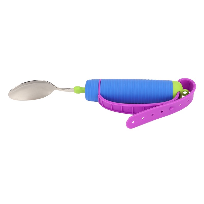 Auxiliary Spoon 360° Flexible Rotation Head Safe Practical Eating Spoon