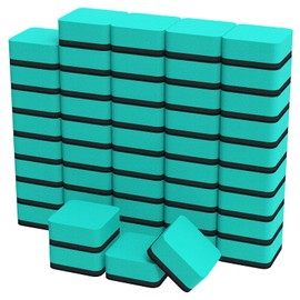 MaxGear Dry Erase Erasers, 48 Pack Magnetic Whiteboard Erasers Dry Erase, White Board Dry Eraser for Whiteboard, Mini Whiteboard Erasers for Dry Erase Board Classroom School（Green, 2 x 2 x 0.6 Inch