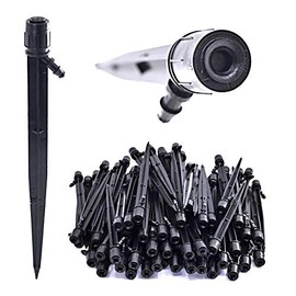 DGQ Drip Emitters Sprayer with Stake 50 PCS 360 Degree Full Circle Water Flow Irrigation Drippers 360 Degree Adjustable Sprayer Micro Bubbler Sprinkler Irrigation System Watering Kits