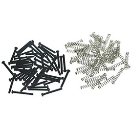 KAISH 50pcs Metric Thread Humbucker Pickup Height Screws Guitar Humbucker Pickup Screws with Springs for Epiphone SG Import Pickups Black