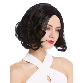 WIG ME UP - YZF-4372-1 Lady Quality Wig short shoulder length Bob Longbob straight middle-parting curved tips black