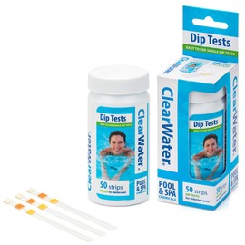 Clear water Hot Tub, Pool and Spa Test Strips x 50-3 in 1 - Measures Chlorine, PH and Total Alkalinit (Pack of 1 (50 Strips))